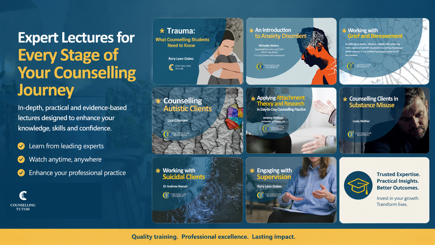 A selection of CPD lecture topics inside the Student Library